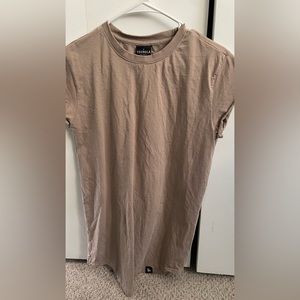 Young LA, Rambo tee, T shirt, capped sleeves, tan, size small